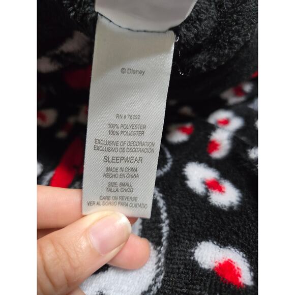 Disney small women's Minnie mouse one piece fleece pajamas - Picture 9 of 10